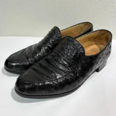 BALLY/バリー オーストリッチ ローファー スリッポン 黒 6 1/2のサムネイル