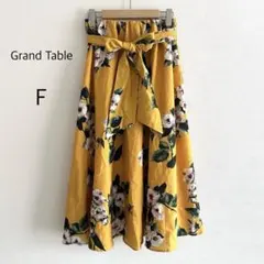 Grand Table ロングスカート 花柄 フラワープリント イエロー Fのサムネイル