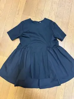 OPAQUE.CLIP 黒 半袖チュニック