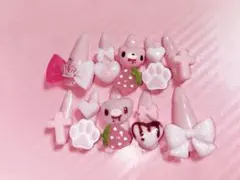 地雷系 量産型 ネイルチップ グルーミー