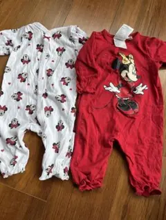 H&M ミニーマウス ロンパース 2点セット EUR 62 / US 2-4M