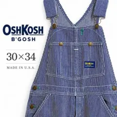 USA製 OSHKOSH ヒッコリー オーバーオール TALON W30×34