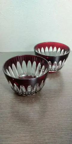 レトロな切子グラス4個セット