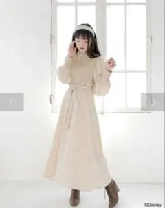 アリーム Areeam ワンピース ディズニー ミニーマウス ベージュ