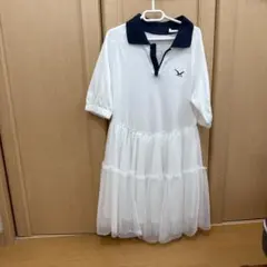 H&M ホワイト 半袖ワンピース US 8/10 140cm