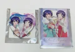 ラブライブ　ANIQUE ペア　フォトカード　缶バッジ　希　海未