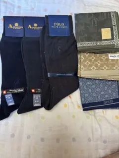 メンズ　ビジネスソックスとハンカチセット