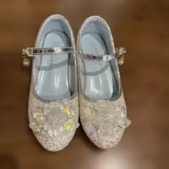 シルバー グリッター フォーマルシューズ