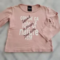 COMME CA ISM ピンク 長袖Tシャツ 90