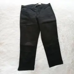 INED イネド ストレッチクロップドパンツ ブラック サイズ3 L 日本製