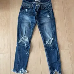 MOUSSY ジーンズ ダメージデニム   24インチ