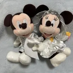 ミッキー ミニー ウェディング ペアぬいぐるみ　 ディズニー