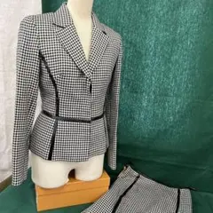 151-50/古着/セットアップ/千鳥格子/ジャケット/スカート/中古