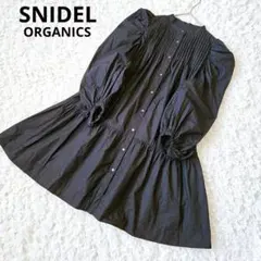 【スナイデル】ORGANICS ボリュームミニワンピース 黒