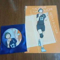 山口忠 ハイキュー!!助走 グリッター缶バッジ・特典ポストカード