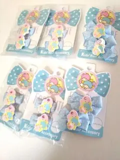 キキララヘアゴム4点セット♡　サンリオ　リトルツインスターズ　ヘアゴム