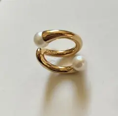 ete エテ パール イヤーカフ 925 ゴールドカラー イヤカフ