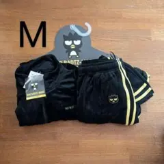 サンリオ　バットばつ丸くん　ジャージ　黒　セットアップ　上下　セット　ベロア　М