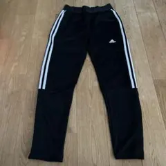 adidas ブラック ジャージパンツ サイドストライプ ジュニア 150