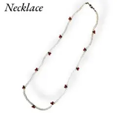 ビーズ　ネックレス　装飾　アクセサリー　花　デザイン　デート　通勤　通学