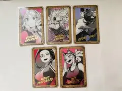 ヒロアカ 原画展 麗日 芦戸 耳郎 八百万 発目 箔押しクリアカードコレクション