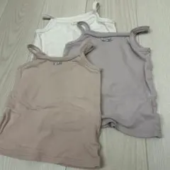 ベビー 女の子 80 キャミソール 肌着 くすみ系 3点セット
