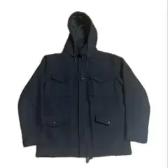 SUPREME ミリタリージャケット ブラック Supreme Leather Collar Utility Jacket 