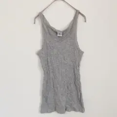 グレー レースタンクトップ Sサイズ　リブ