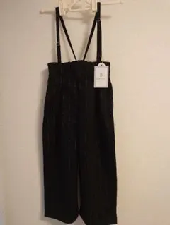 ストライプ サスペンダー付きロングパンツ