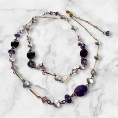 ヴァンドームブティック　ロングネックレス　天然石　パールストーン