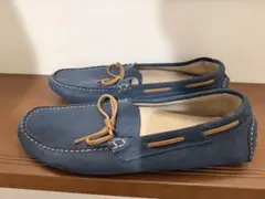 ZARAスエード モカシン 青・黒 2足セット