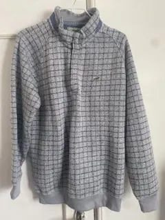 Lacoste チェック柄 ハーフジップセーター L