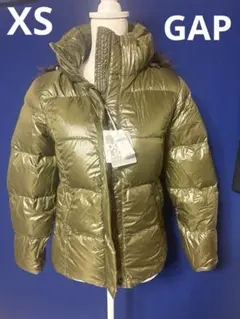 オリーブ色 フード付きダウンジャケット定価16000円