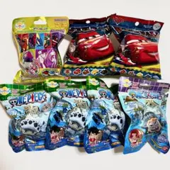 バスボール　ワンピース　ポケモン　カーズ　7個セット　びっくら？たまご