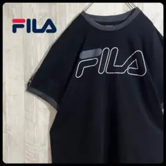 【美品】FILA フィラ Tシャツ ビッグロゴ 黒 ブラックのサムネイル