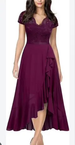 ミユソルMIUSOL Sサイズ ロイヤルスタイルフォーマルロングドレス