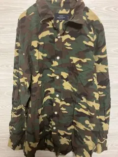 ITEMS URBAN RESEARCH ミリタリ柄 迷彩シャツ 38 当て布のサムネイル