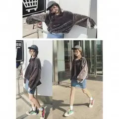 バルーン袖　モヘア　オーバーサイズ　トレーナー　韓国