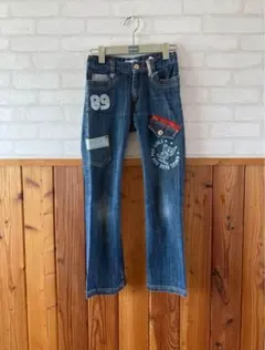 子供服 ANGEL BLUE デニムパンツ 140cm 古着 キッズ ジーンズ②