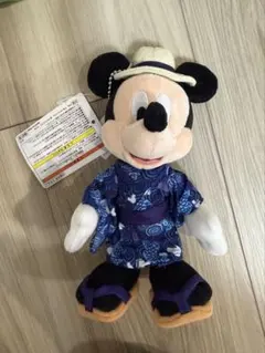 ミッキー　ぬいぐるみバッジ　着物