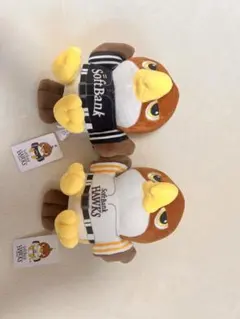 ソフトバンクホークス マスコットぬいぐるみ 2体セットピンクフルデー