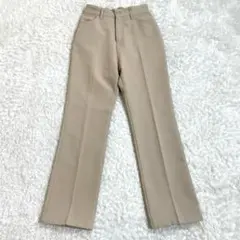 カスタネ ストレートパンツ センタープレス ベージュ サイズ0