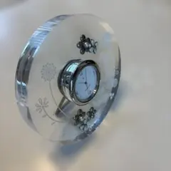 MIKIMOTO ミキモト 置時計 花柄 パール付