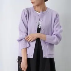 LADY LUCK LUCA リブニットカーディガン　パープル