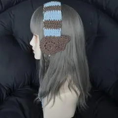 2 ハンドメイド編み物　イヤーマフ 耳当て　天使の羽 y2k ウィッシュコア