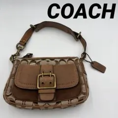 【極美品】coach soho 2way ワンショルダー　シグネチャー 7063