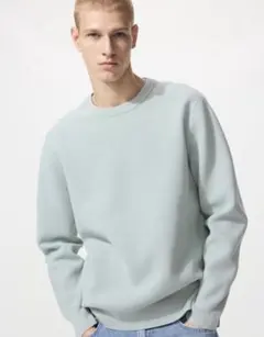 ユニクロ　ウォッシャブルミラノリブクルーネックセーター　S