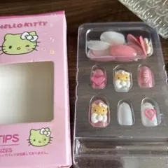 日焼けHello Kitty ネイルチップ 付け爪 ピンク24チップ