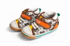 ミキハウス ダブルB ベビーシューズ 13cm 総柄 人気