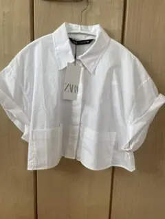 ZARA（ザラ）ポプリンクロップドシャツ　新品未使用